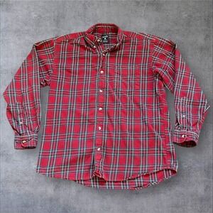 Redhead Shirt Mens Large‎ Long Sleeve Red Tartan Plaid Flannel Button Down